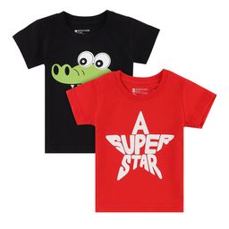 Bodycare Kids Boys Black & Red Pack Of 2 Printed T-shirt-0