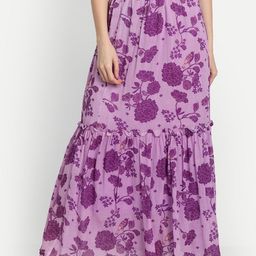 KAPASRITI Printed Pure Cotton Maxi Skirts-image-14