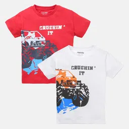 mackly Boys Pack Of 2 Graphic Printed Cotton T-shirt-40