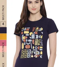 Fabflee Pack Of 4 Printed Cotton T-shirts-picture-7