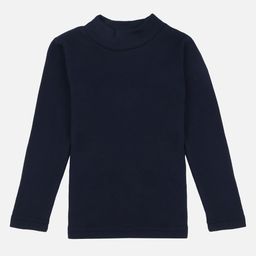 Bodycare Kids Girls Navy Blue High Neck T-shirt-image-40