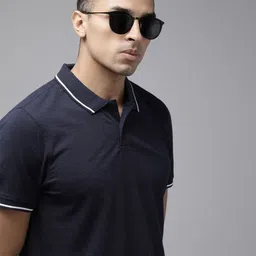 The Roadster Lifestyle Co Polo Collar Cotton Tshirt-image-44