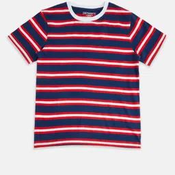 Pantaloons Junior Boys Navy Blue & Red Striped T-shirt-picture-44