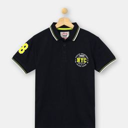 R&B Boys Navy Blue Polo Collar T-shirt-picture-30