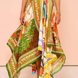LULU & SKY Printed Flared Maxi Skirts-picture-3