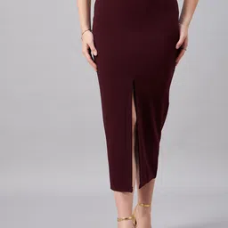 Chemistry Front Slit midi Pencil Skirts-picture-54