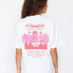 Trendyol Typography Printed Regular Fit Short Sleeves Round Neck Cotton T-shirt-image-89