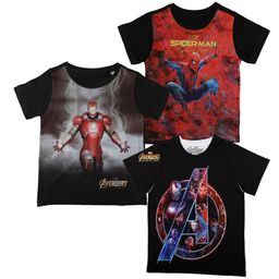 Marvel by Wear Your Mind Boys Red 3 Printed Applique T-shirt-picture-38