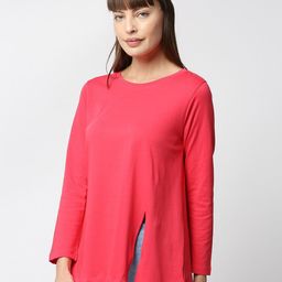 VALEN CLUB Round Neck Regular Sleeves Cotton T-shirt-image-59