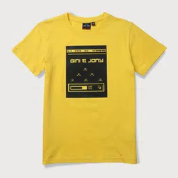 Gini and Jony Boys Graphic Printed Cotton T-shirt-image-88