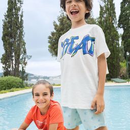 DeFacto Boys Typography Printed Pure Cotton T-shirt-image-34