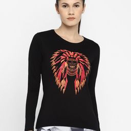 appulse Women Black Printed T-shirt-picture-55