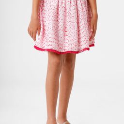 KATE & OSCAR Girls Textured Knee-Length Flared Skirt-image-36