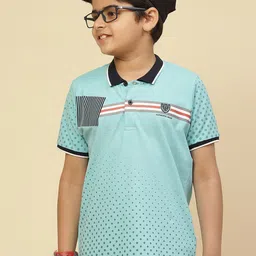 Monte Carlo Boys Striped Polo Collar T-shirt-image-43