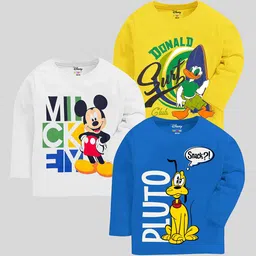 KUCHIPOO Boys Pack Of 3 Printed Cotton T-shirt-image-30