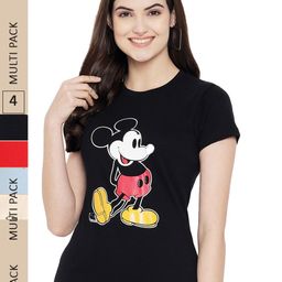 Fabflee Pack of 4 Graphic Printed Round Neck Cotton T-shirt-image-88