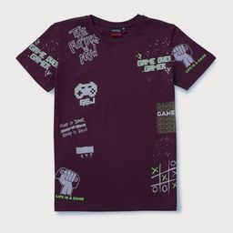 Gini and Jony Boys Typography Printed Round Neck Cotton T-shirt-image-21