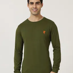 Masculino Latino Round Neck Long Sleeves Cotton T-shirt-picture-45