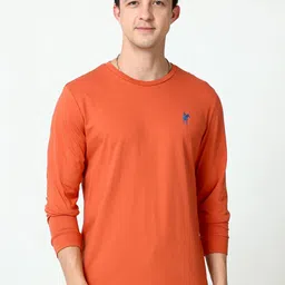 Masculino Latino Round Neck Long Sleeves Cotton T-shirt-picture-44