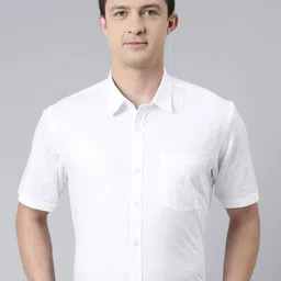 Chennis Men White Slim Fit Cotton Formal Shirt-picture-39