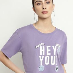 METTLE Typography Printed Round Neck Cotton Crop T-shirt-picture-42