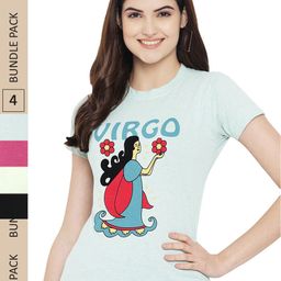 Fabflee Pack Of 4 Graphic Printed Cotton T-Shirts-image-76