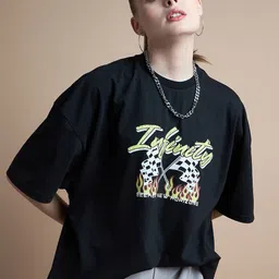 The Roadster Lifestyle Co Graphic Printed Round Neck Cotton Tshirt-image-69