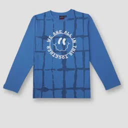 Gini and Jony Boys Long Sleeves Typography Printed Cotton T-shirt-image-36