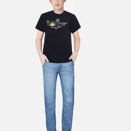 Gini and Jony Boys Typography Printed Cotton T-shirt-image-93