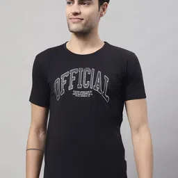 VIMAL JONNEY Typography Printed Cotton T-shirt-image-5