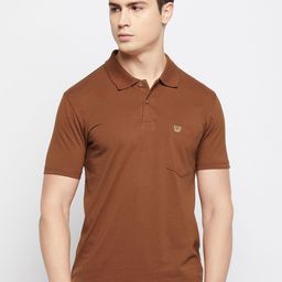 Duke Men Polo Collar Slim Fit Cotton T-shirt-image-61