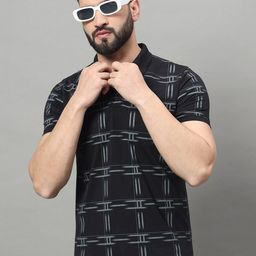 OGEN Men Printed Polo Collar T-shirt-image-28
