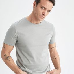 DeFacto Men Round Neck Pure Cotton T-shirt-image-54