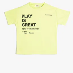 Koton Boys Typography Printed T-shirt-image-86