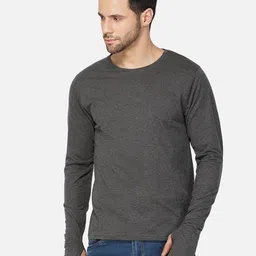 appulse Men Charcoal Solid Relaxed Fit T-shirt-image-69