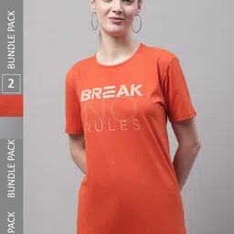 VIMAL JONNEY Pack Of 2 Printed Cotton T-shirts-image-47