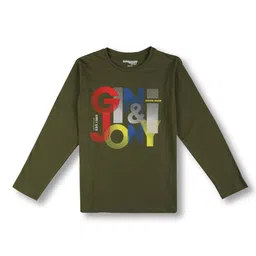 Gini and Jony Boys Typography Printed Cotton Casual T-Shirt-image-56