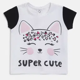 Chicco Girls White & Pink Printed T-shirt-image-36
