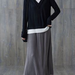LULU & SKY Pure Cotton A-Line Maxi Skirt-picture-6