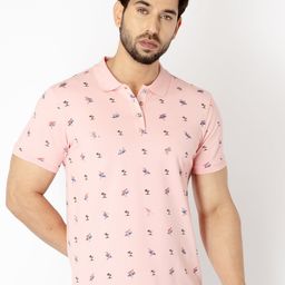 Status Quo Men Printed Polo Collar Cotton T-shirt-picture-1