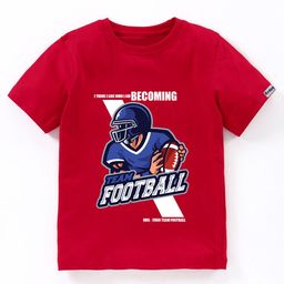 Ardan Lucy Boys Red Graphic Printed T-shirt-image-37