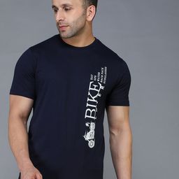 TQS Men Navy Blue & french middle red purple Typography Printed Raw Edge T-shirt-image-71