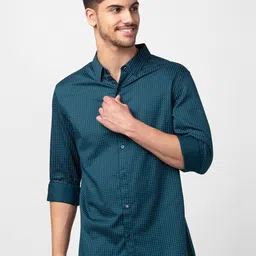 SPYKAR Men Slim Fit Printed Satin Casual Shirt-picture-12