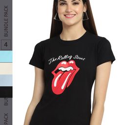 Fabflee Pack Of 4 Printed Cotton T-shirt-image-56