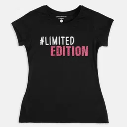 Pantaloons Junior Girls Pink Typography Printed Extended Sleeves Applique T-shirt-picture-28