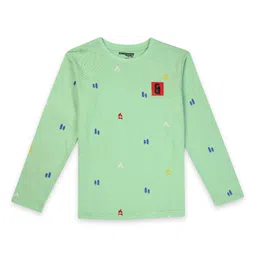 Gini and Jony Boys Conversational Printed Round Neck Cotton T-shirt-52