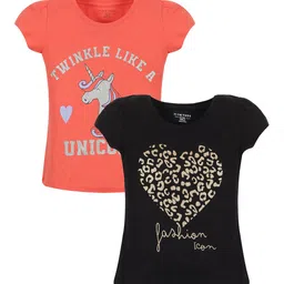 PLUM TREE Pack Of 2 Graphic Printed Cotton T-shirt-image-9