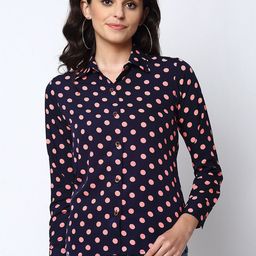 Enchanted Drapes Women Blue Printed Casual Shirt-image-47