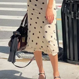 LULU & SKY Women's Polka-dots Midi Skirt-picture-13