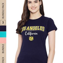 Fabflee Pack of 3 Graphic Printed Round Neck Cotton T-shirt-image-104